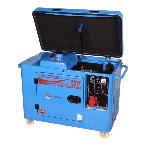 MAC AFRIC 6.5kVA (5kW) Standby Enclosed Diesel Generator – 380V Three-Phase